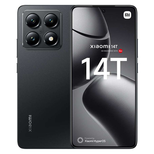 Xiaomi 14T 5G smartphone in black, featuring a 6.67" AMOLED display and triple camera setup.