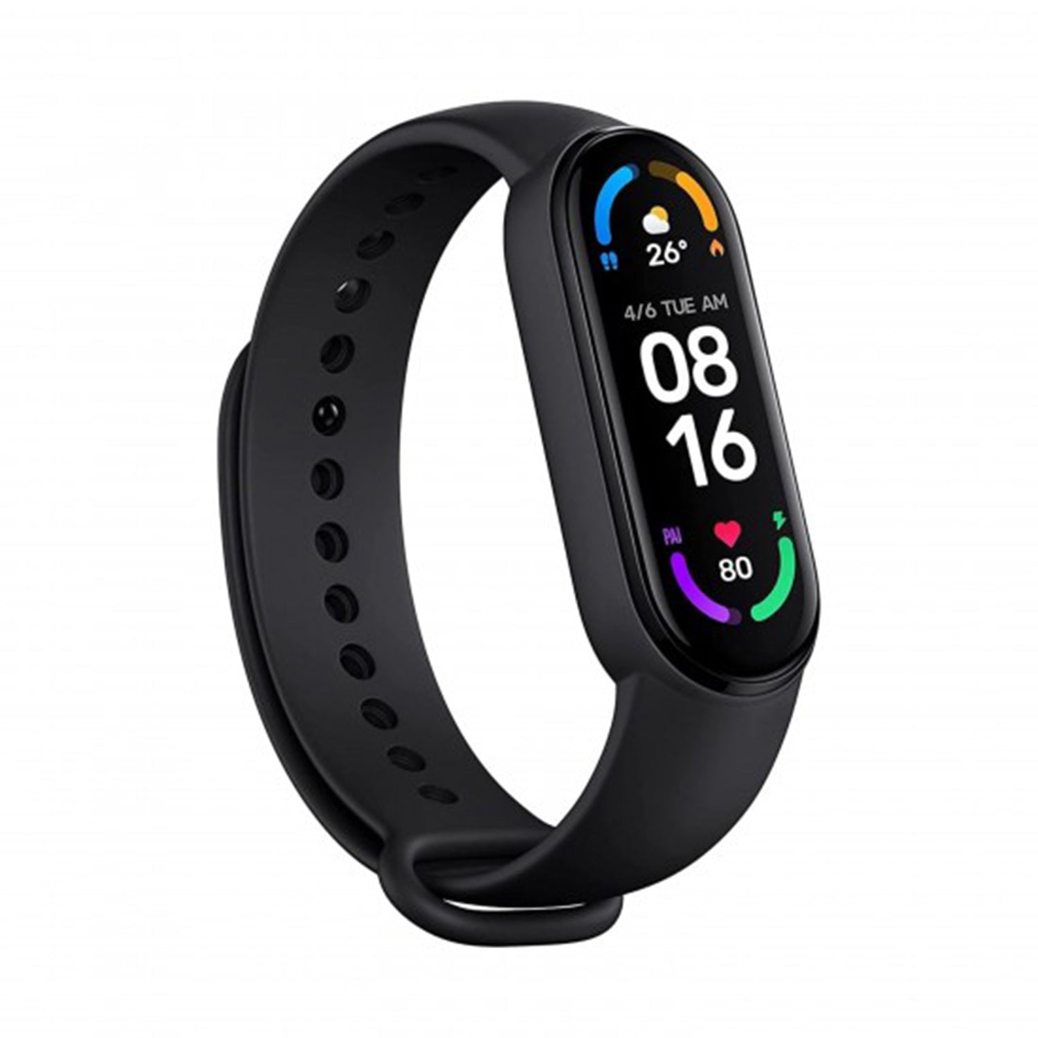 Smart Band 7 by Xiaomi with black strap on wrist